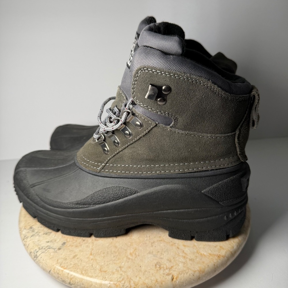 Old Mill Glacier-W Suede Winter Boots 9 Grey Thermolite Insulated Lace Up